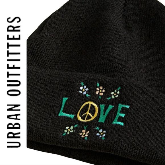 NEW Coney Island Black Picnic Love Hat Cap Beanie - Picture 2 of 2